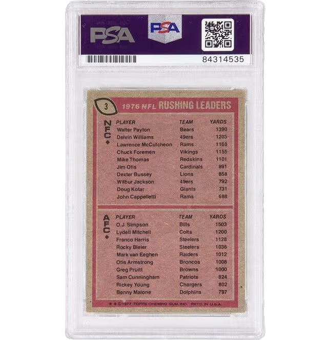 OJ Simpson Signed 1977 Topps Inscribed “THE JUICE H.O.F 85” – PSA 10